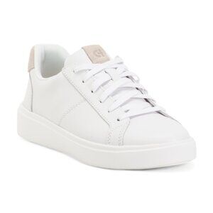 COLE HAAN White/Dove Leather Grand Court Coaster Comfort Sneakers